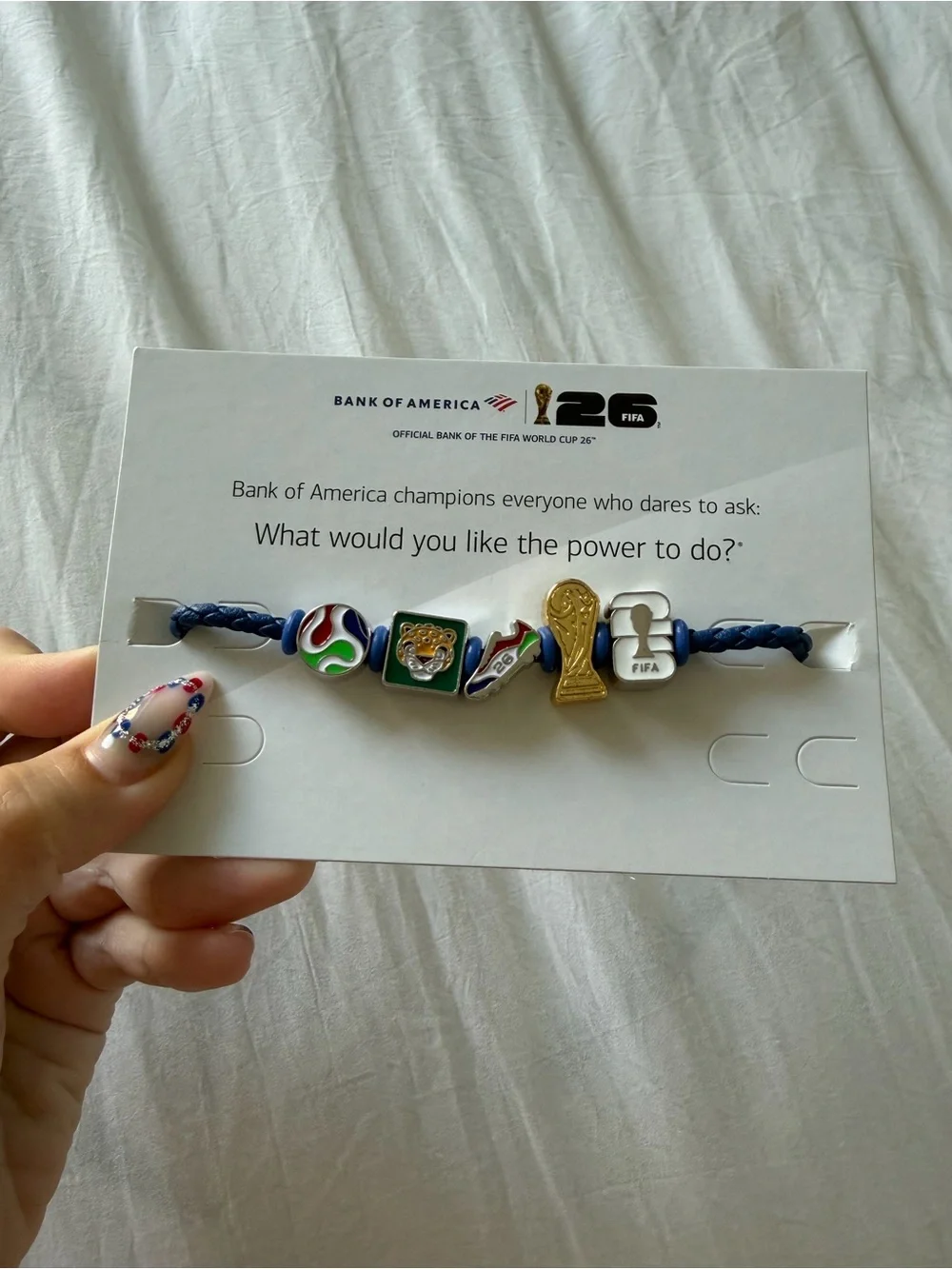 New FIFA World Cup 2026 Charm Bracelet with Trophy and Soccer Beads - one size
